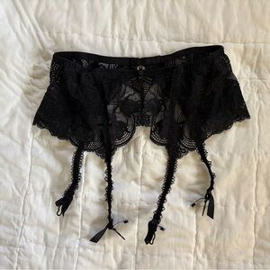 Victoria's Secret Black Lace Garter Belt